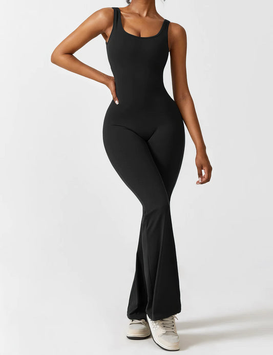 LUCY | V-BACK FLARED JUMPSUIT