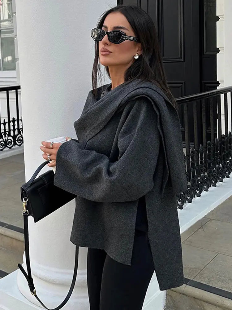 HARPER | STYLISH SCARF COAT