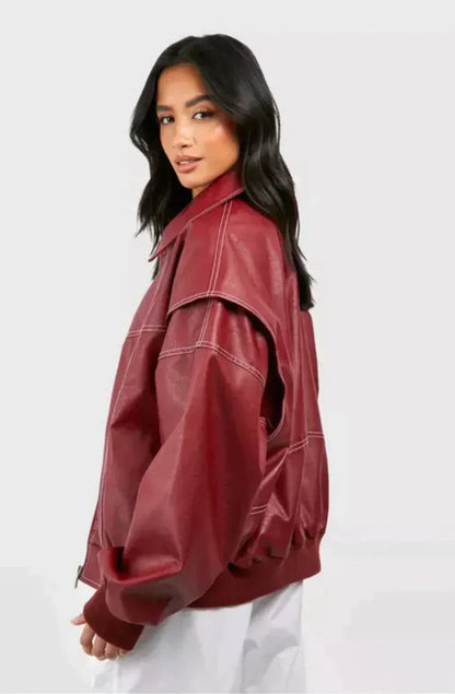 ARIA | RED BOMBER JACKET